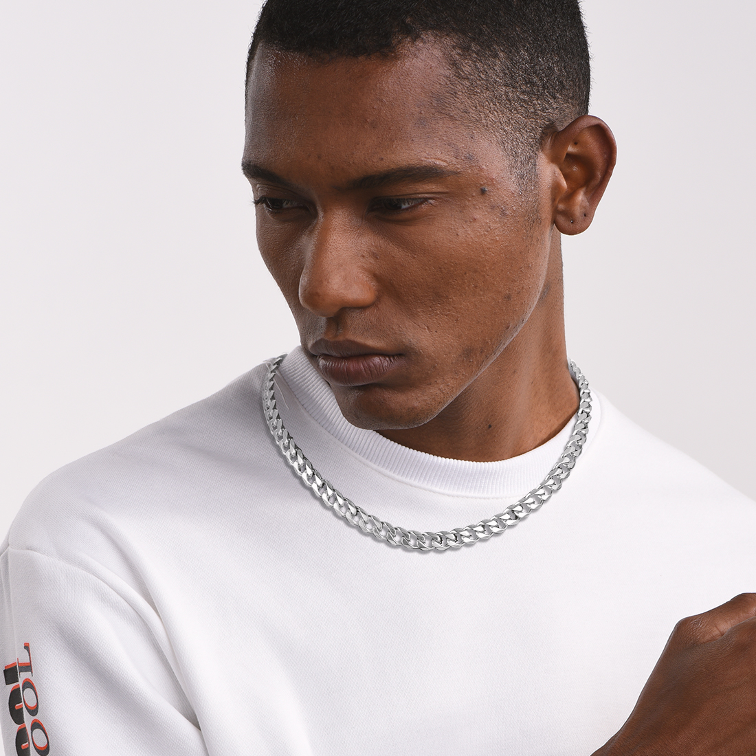 6mm Thick Cuban Chain Necklace in Stainless