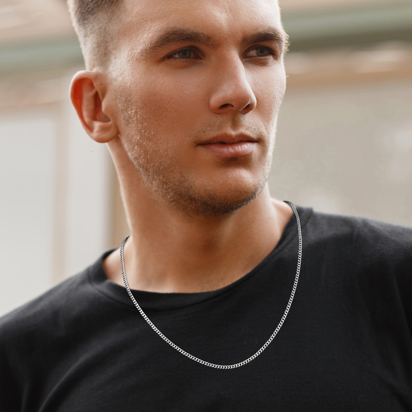 3mm Cuban Chain Necklace for Men