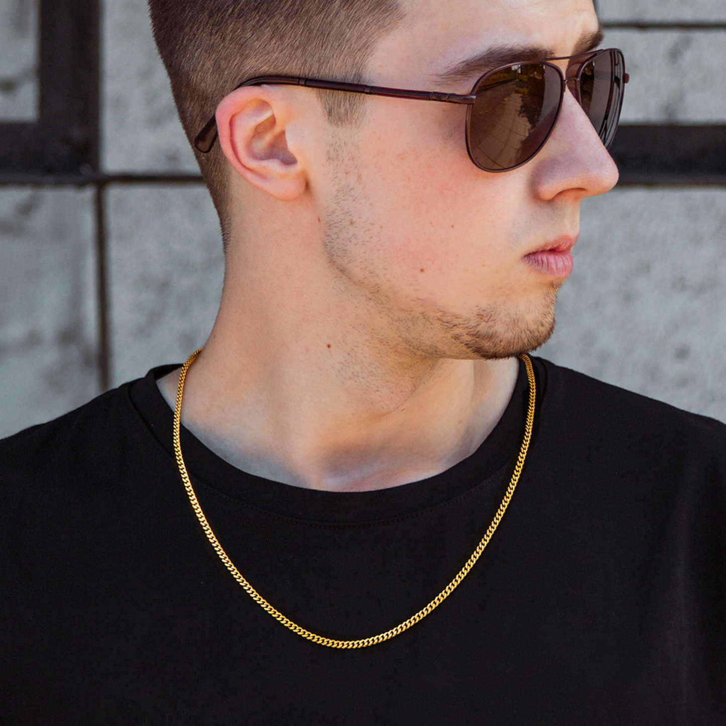 3mm Cuban Chain Necklace for Men