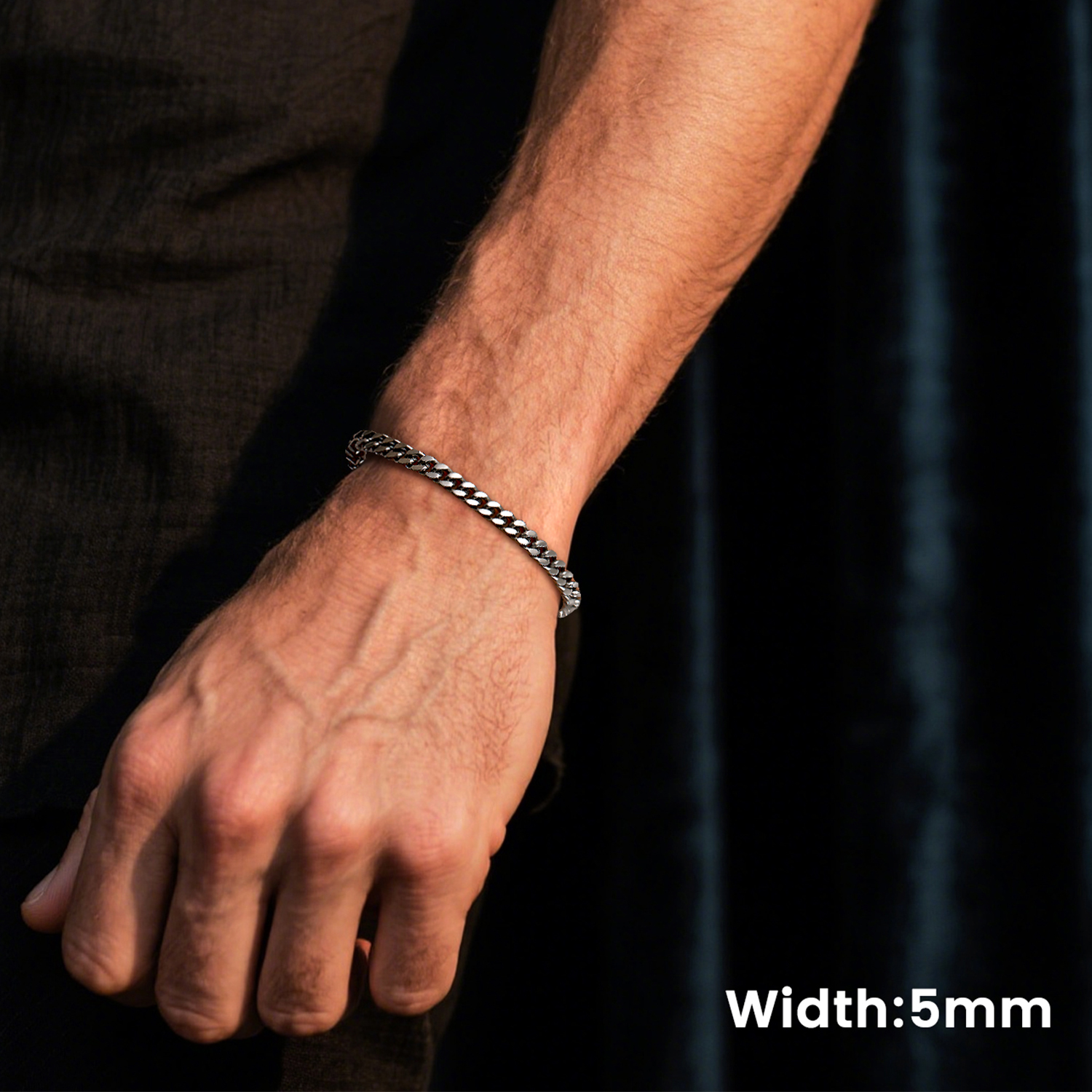 5mm Miami Cuban Chain Bracelet for Men-02
