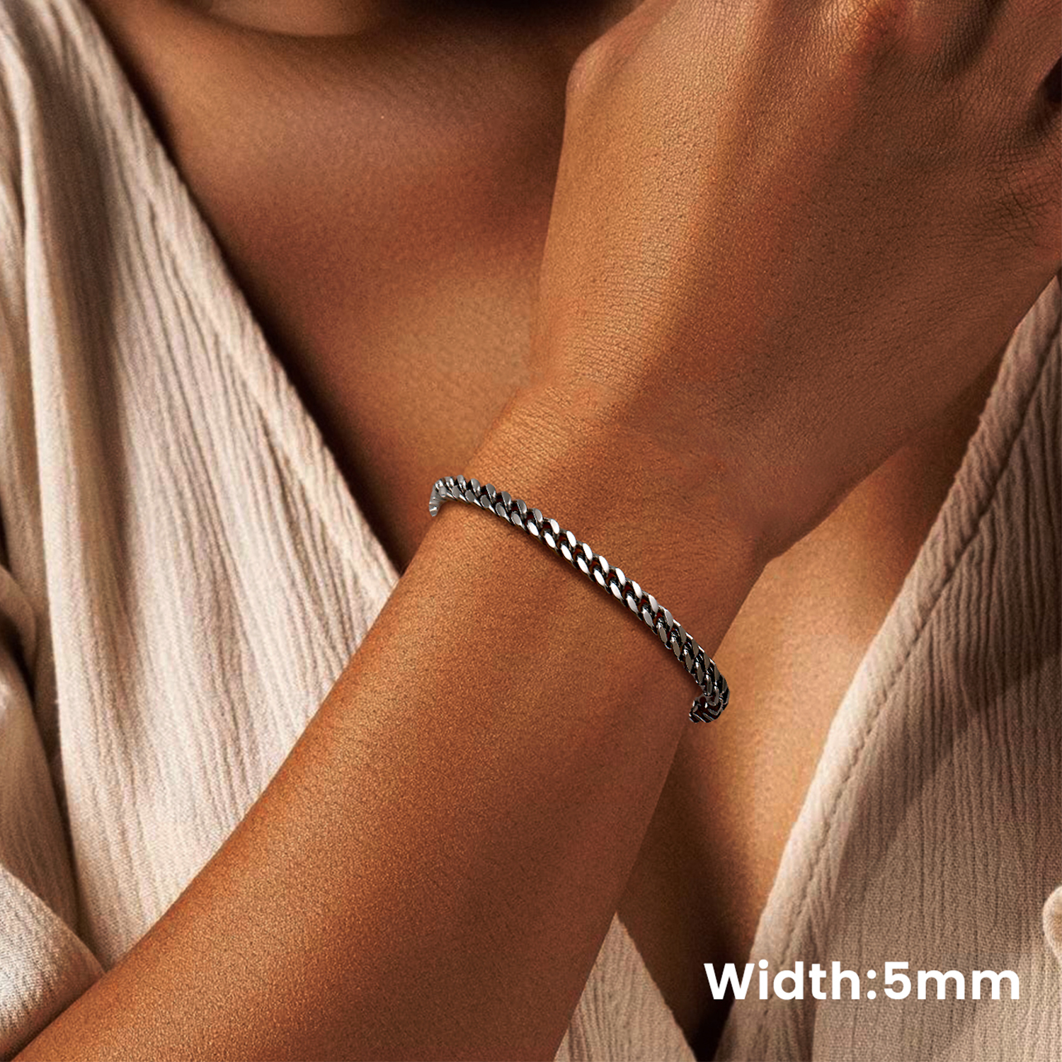 5mm Miami Cuban Chain Bracelet for Women-02