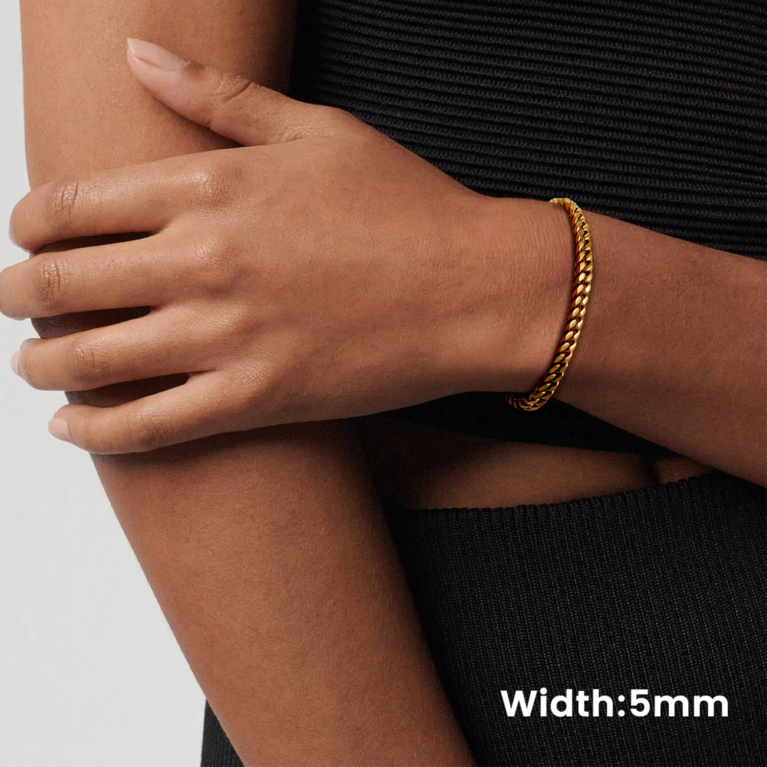 5mm Miami Cuban Chain Bracelet for Women