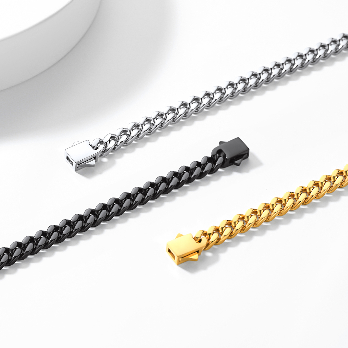 5mm Miami Cuban Chain Bracelet in Different Colors