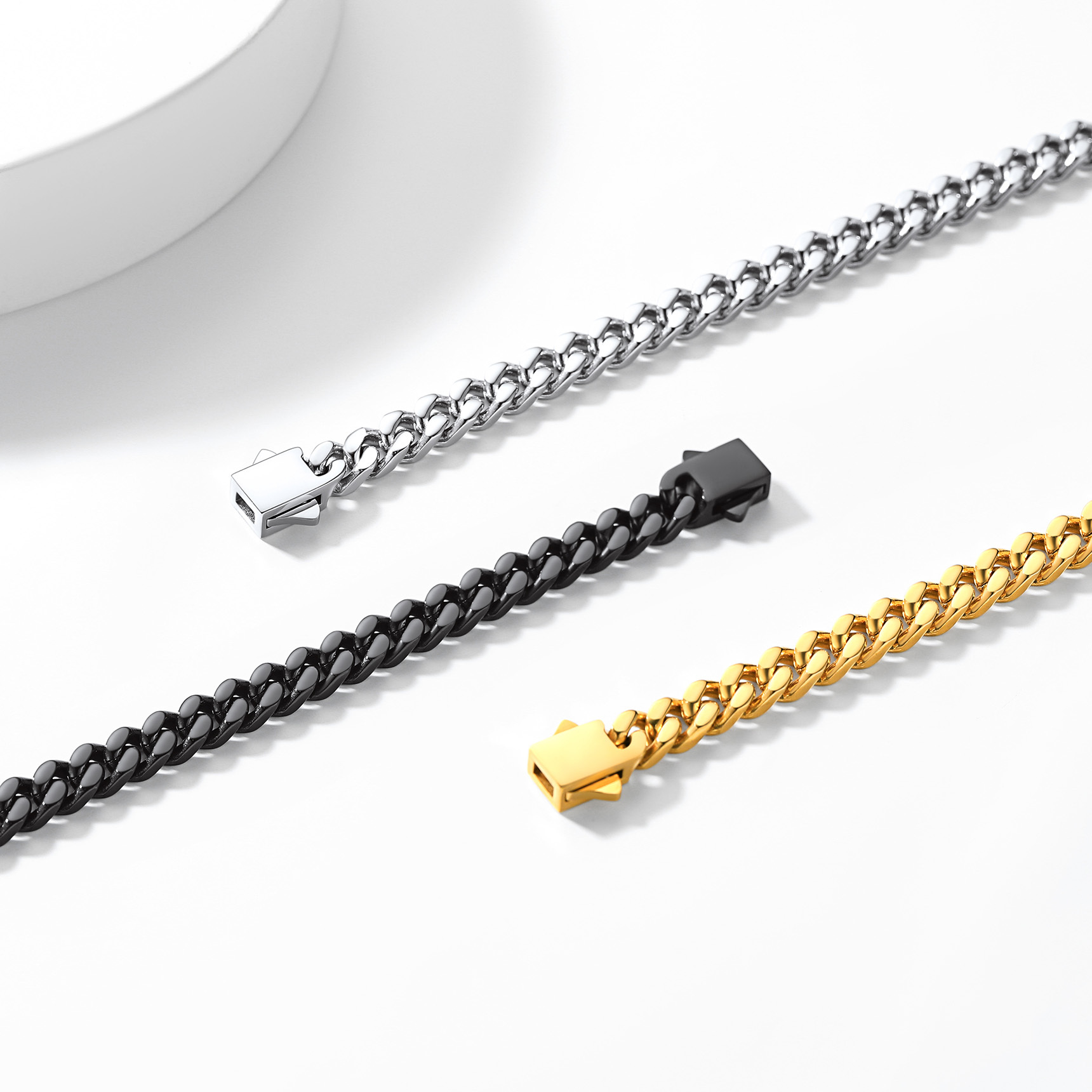 5mm Miami Cuban Chain Necklace in Different Colors