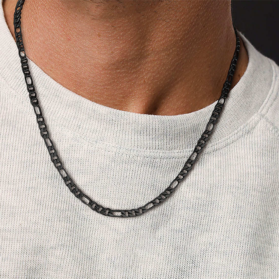 5mm Thick Figaro Chain Necklace for Men-01