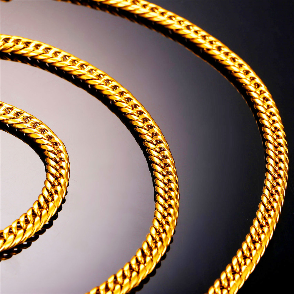 6mm Thick Curb Chain Necklace, Stainless Steel-02