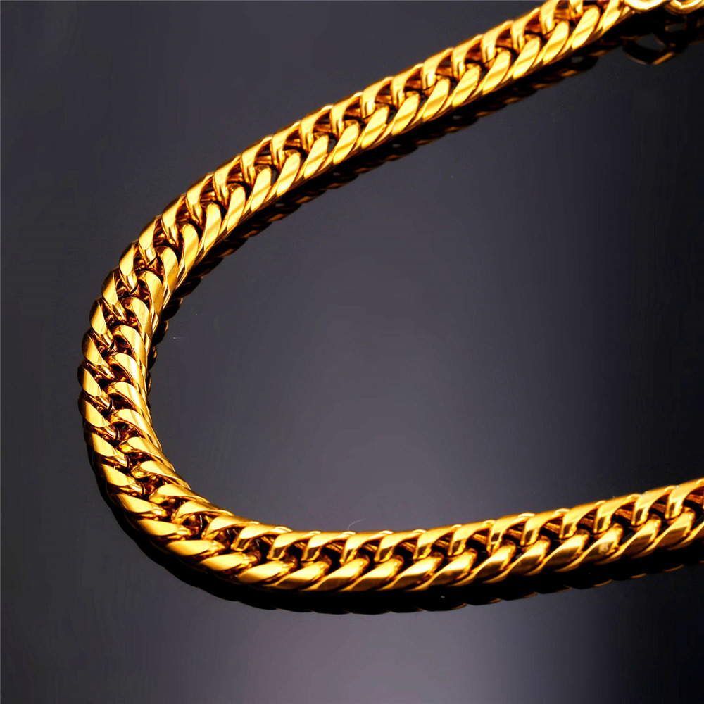 6mm Thick Curb Chain Necklace, Stainless Steel-03
