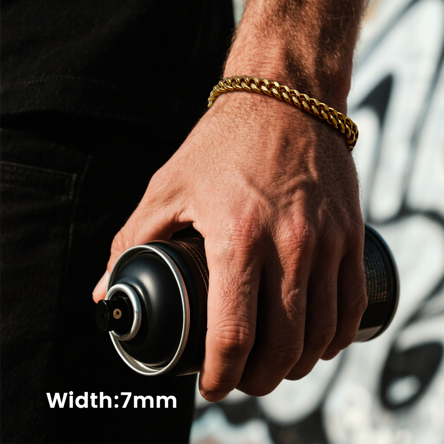 7mm Miami Cuban Chain Bracelet for Men-04