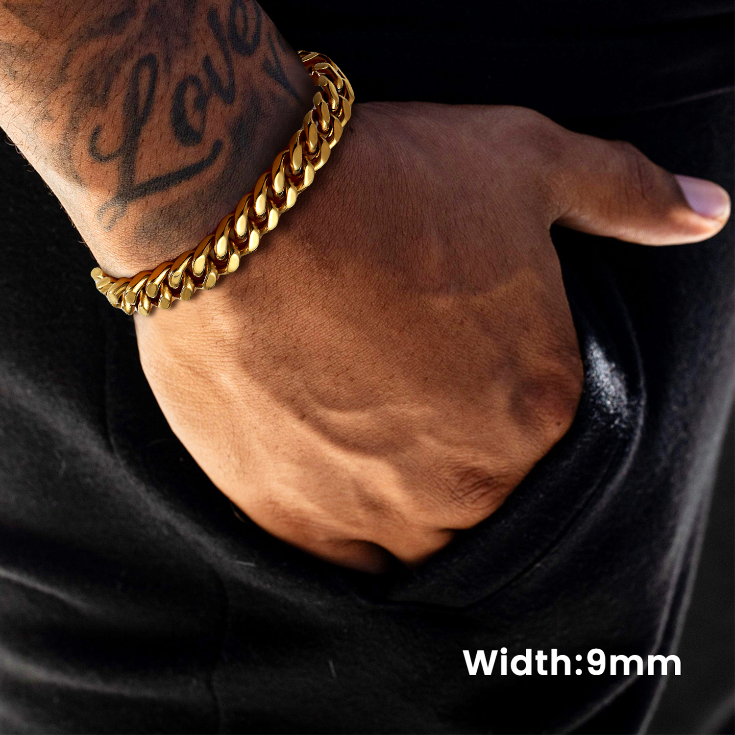 9mm Miami Cuban Chain Bracelet for Men-03