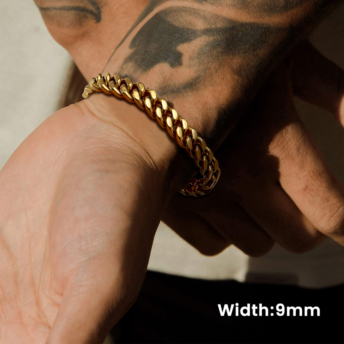 9mm Miami Cuban Chain Bracelet for Men-04