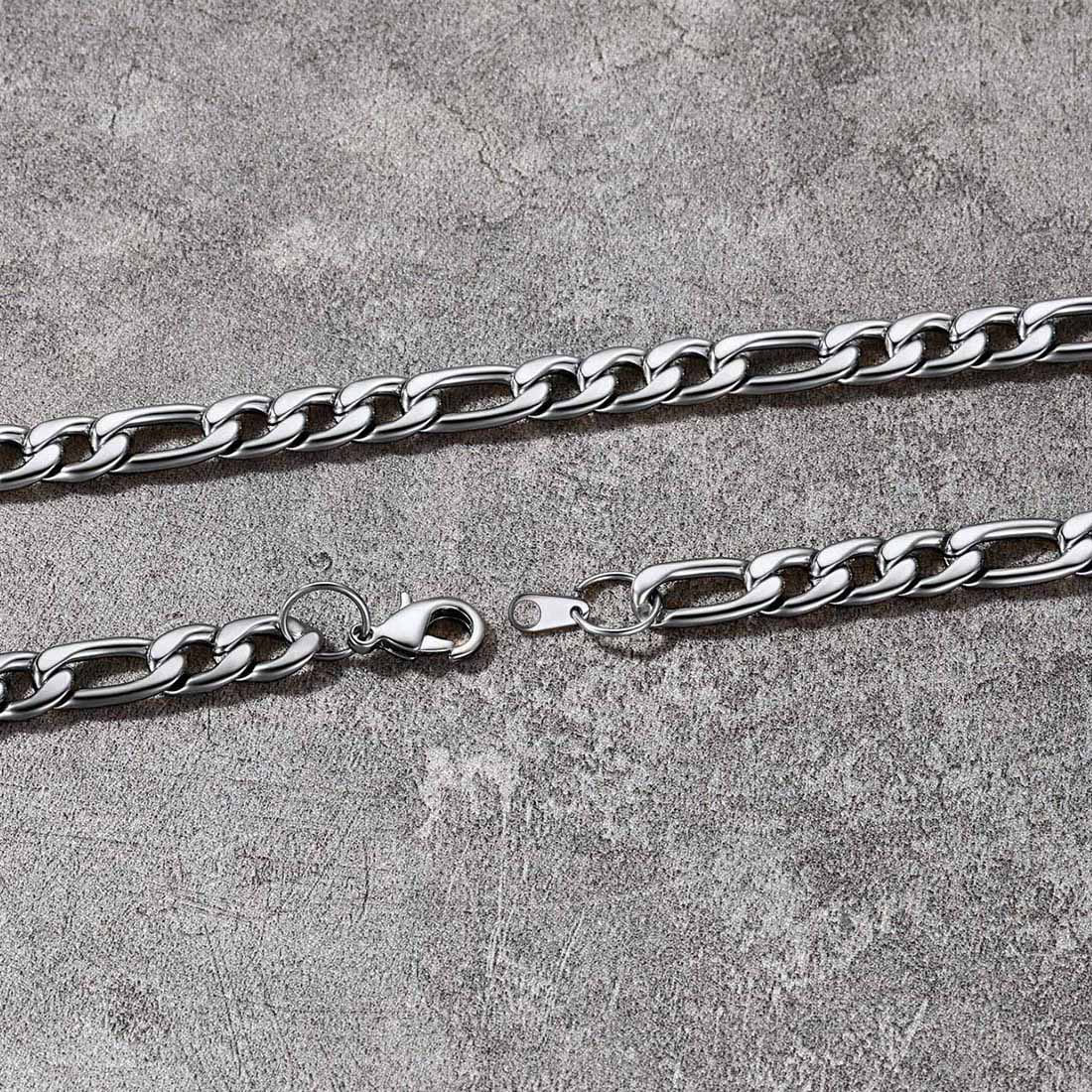 9mm Thick Figaro Chain Necklace for Men Women in Stainless – U7