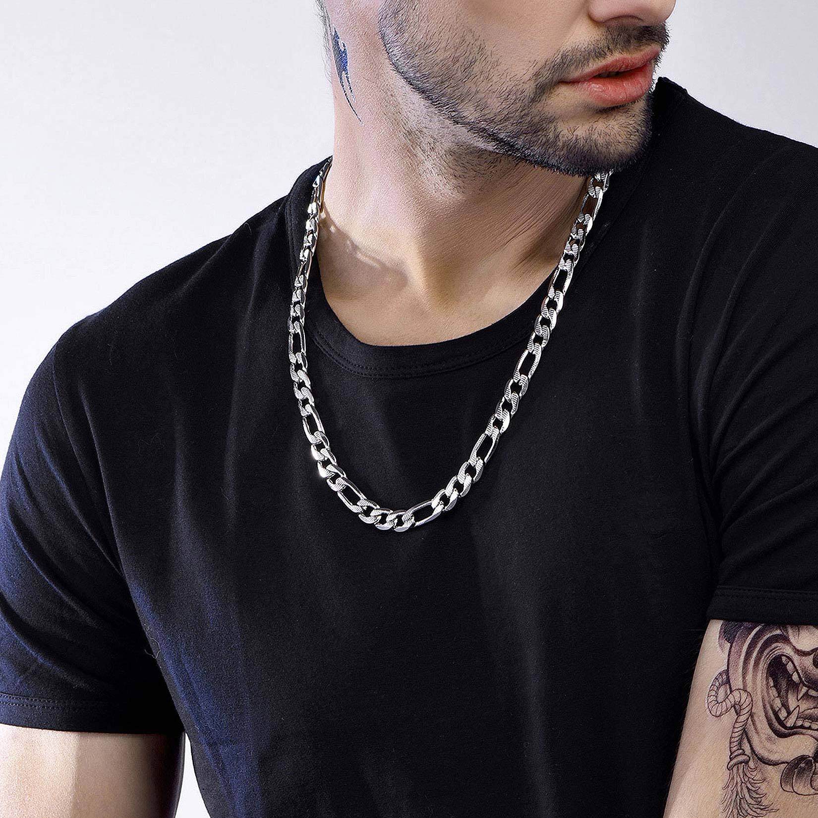 9mm Thick Figaro Chain Necklace for Men-01
