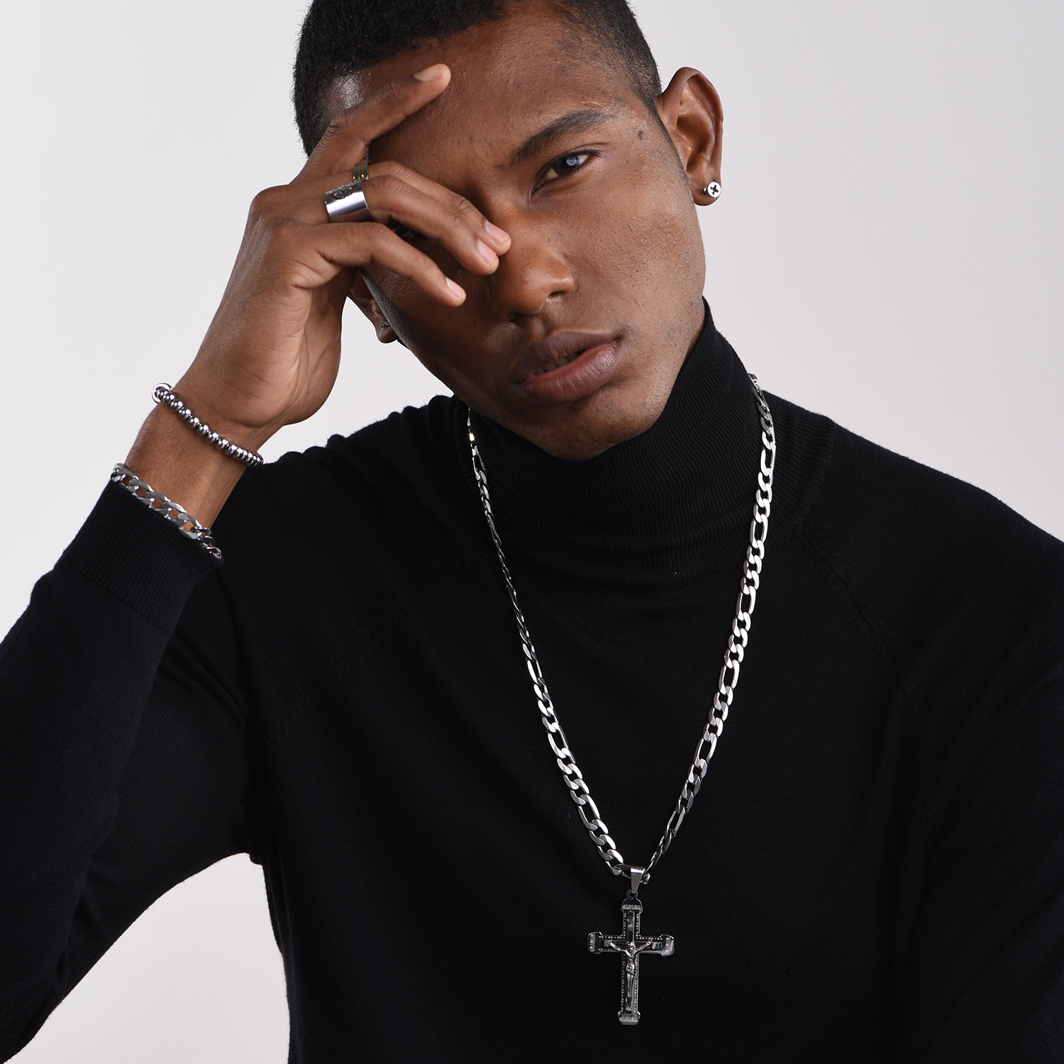 9mm Thick Figaro Chain Necklace for Men-03