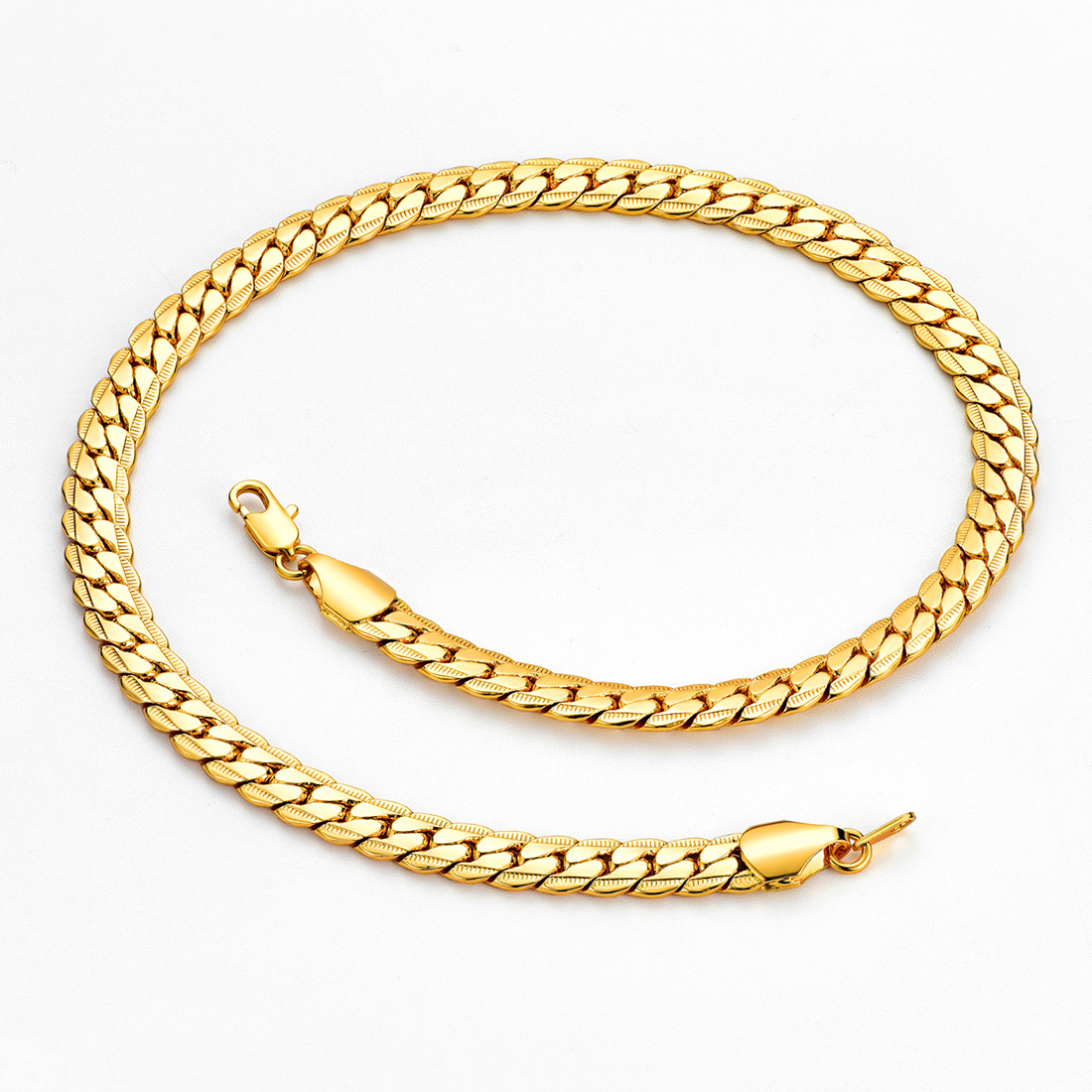 9mm Thick Snake Curb Chain Necklace, Copper-04