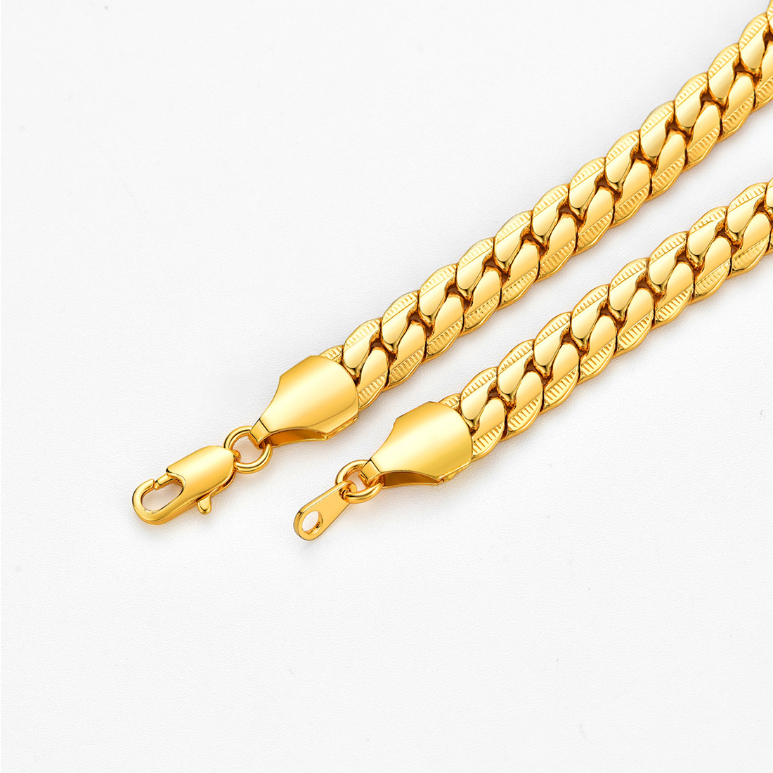 9mm Thick Snake Curb Chain Necklace, Copper-03