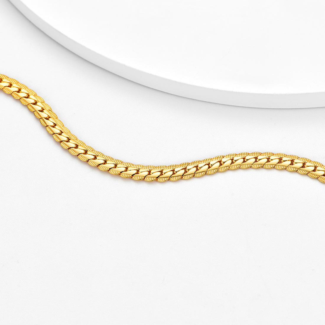 6mm Thick Snake Curb Chain Necklace, Copper-02