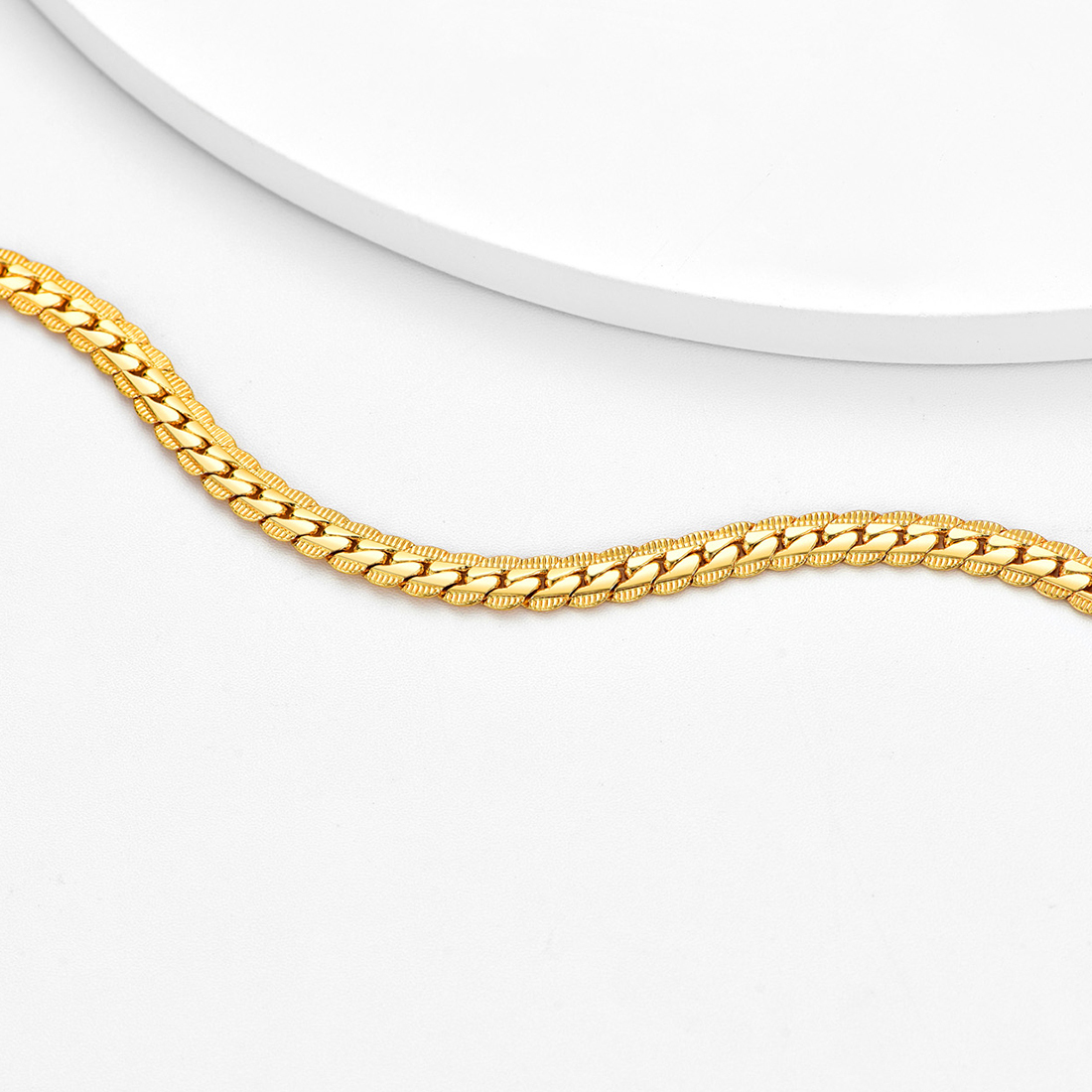 6mm Thick Snake Curb Chain Necklace, Copper-02