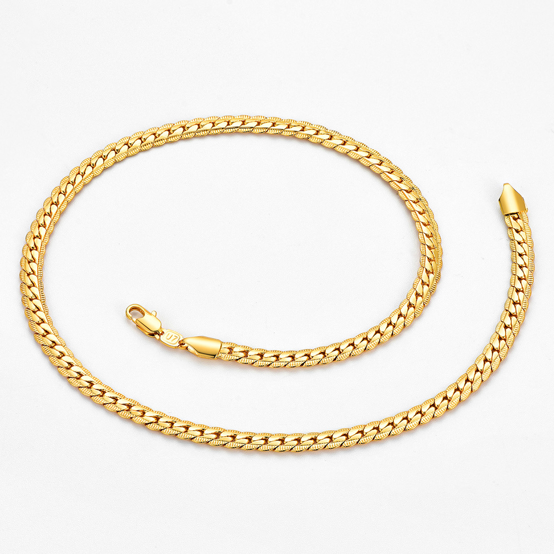 6mm Thick Snake Curb Chain Necklace, Copper-03