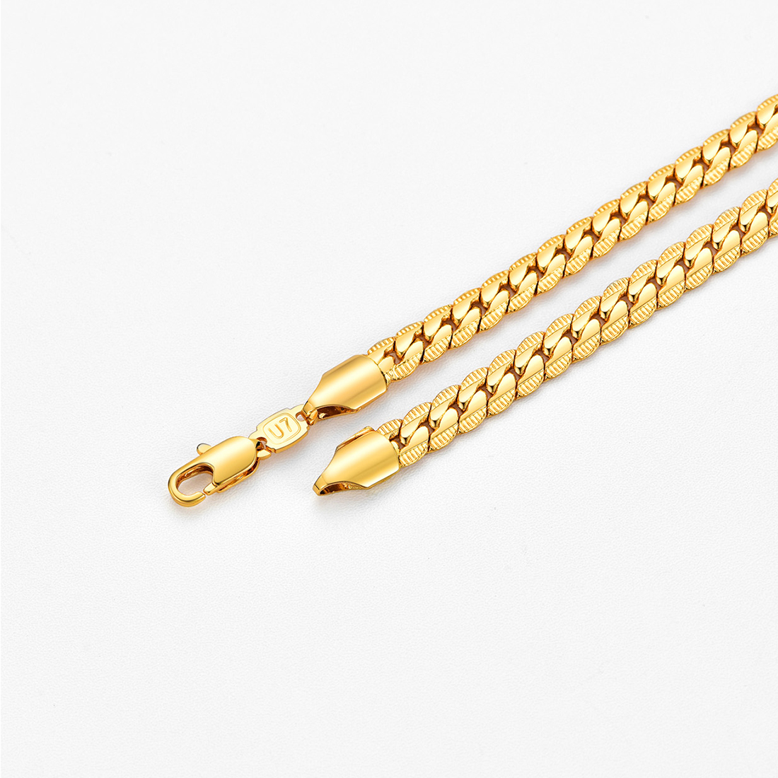 6mm Thick Snake Curb Chain Necklace, Copper-04