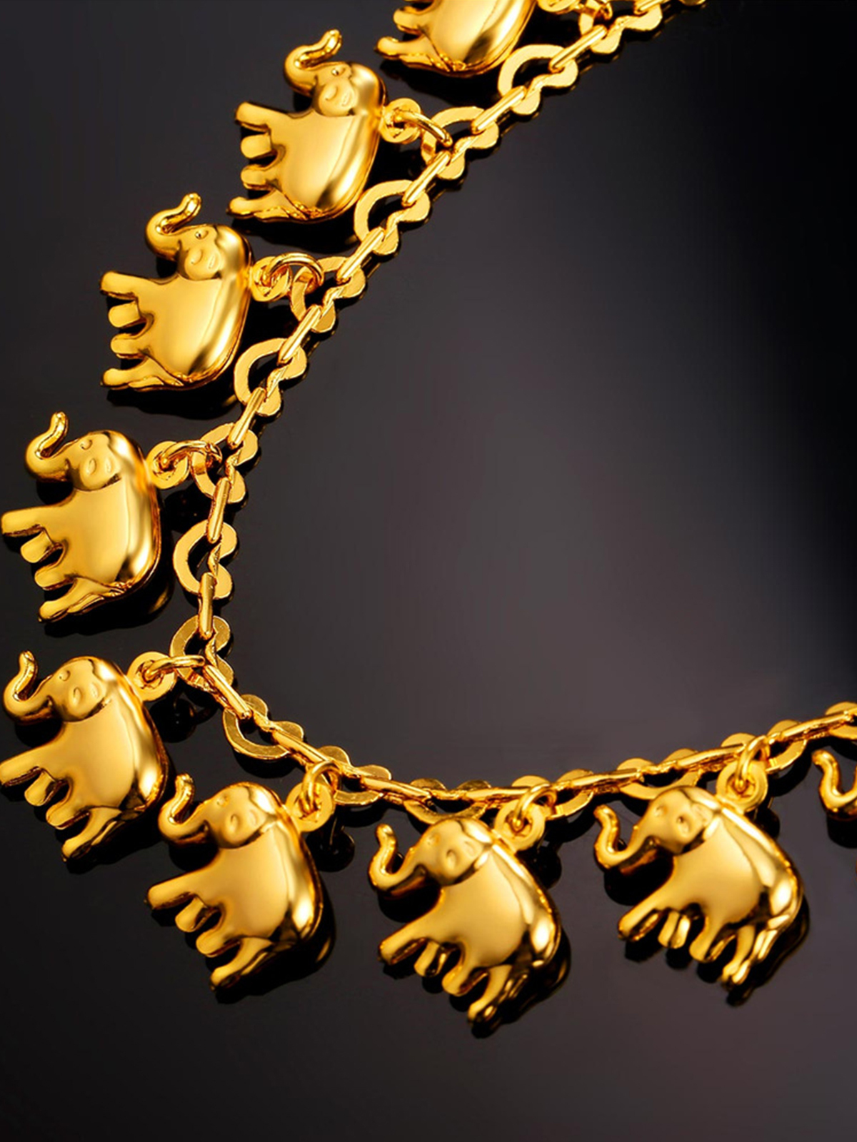 Little Elephant Anklet in 18K Gold Plated