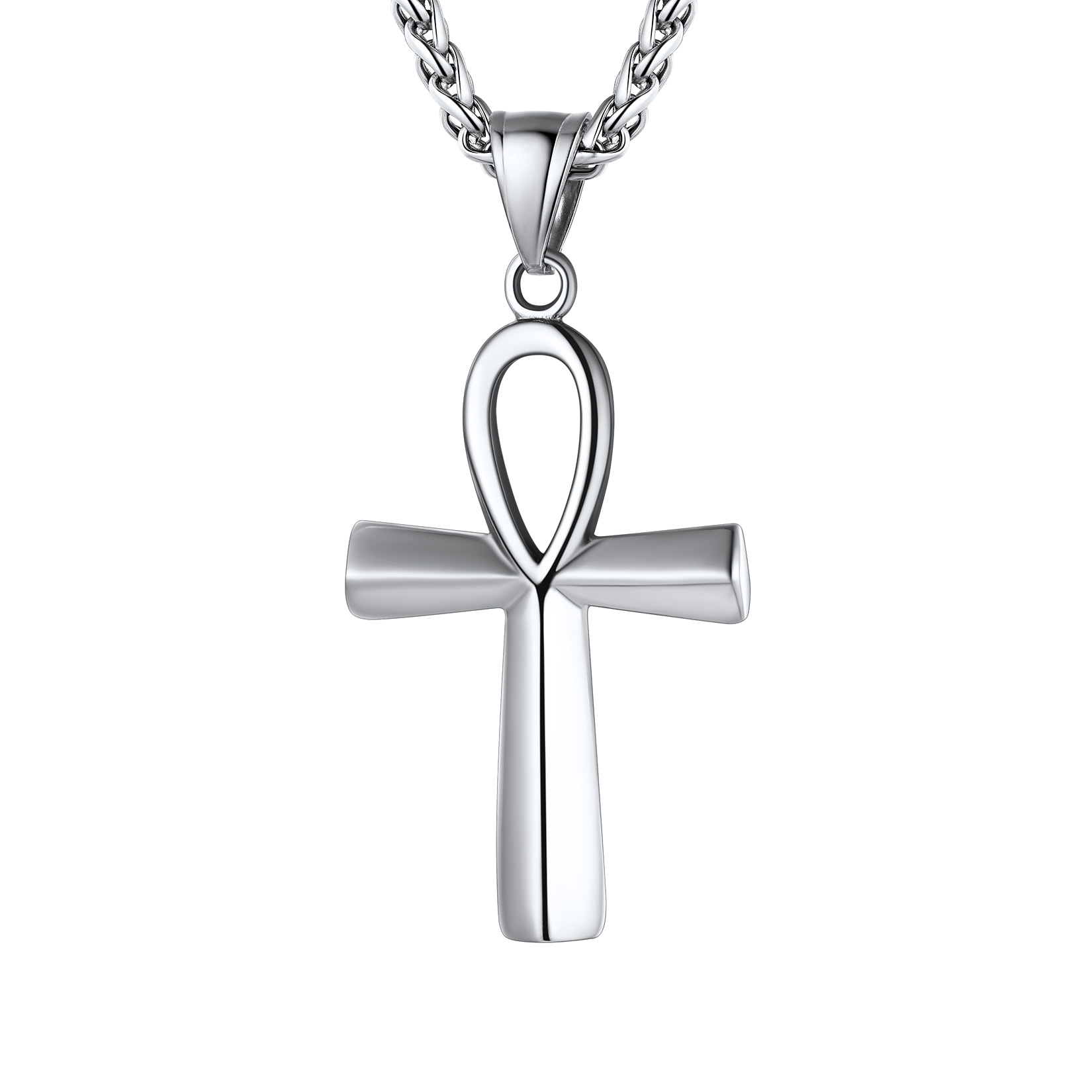 Ankh Cross Pendant Egyptian Necklace in Stainless