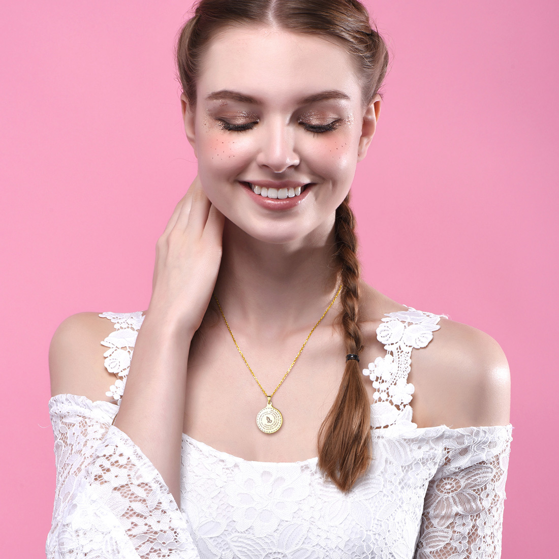 Bible Verse Prayer Pendant Necklace for Women