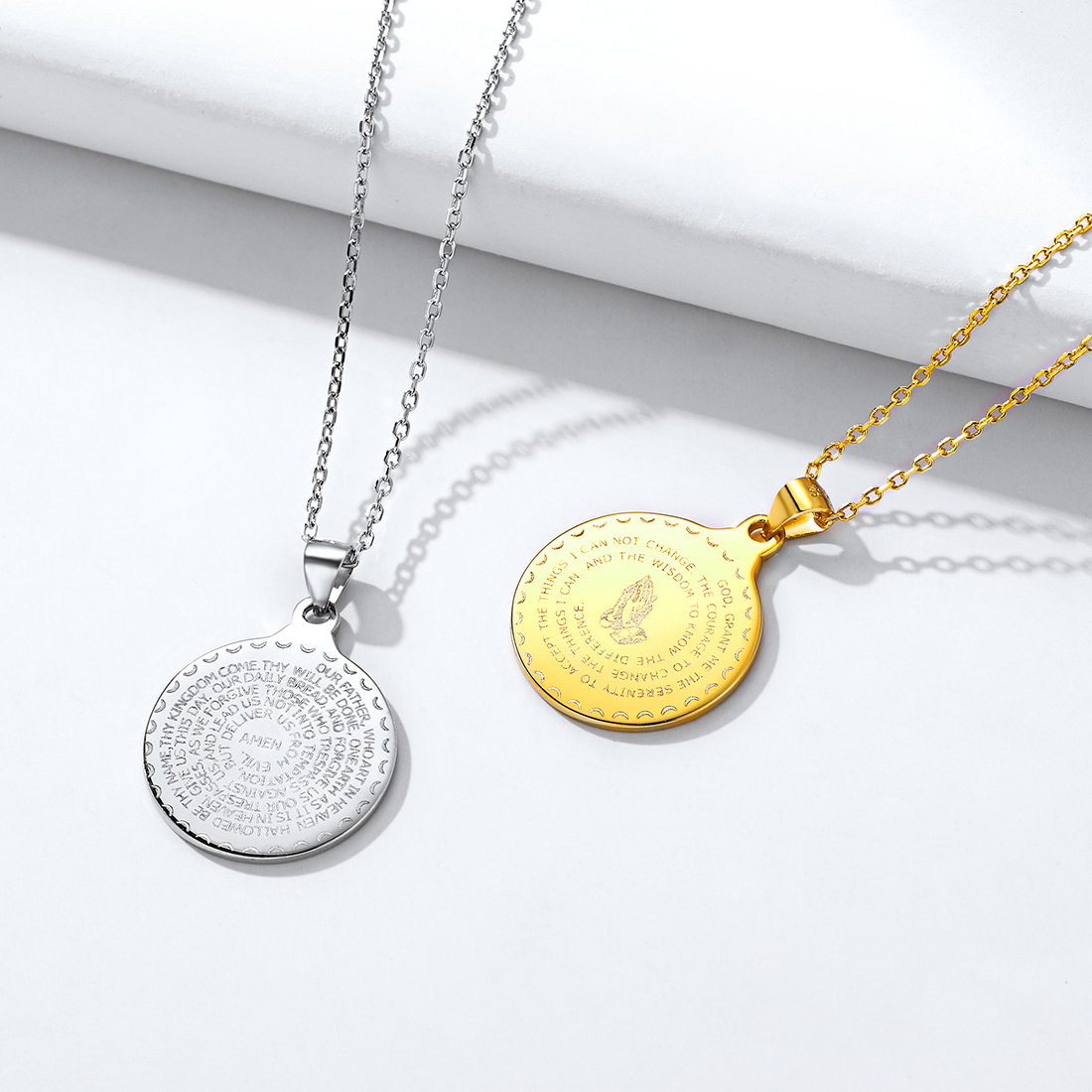 Bible Verse Prayer Pendant Necklace in Different Colors
