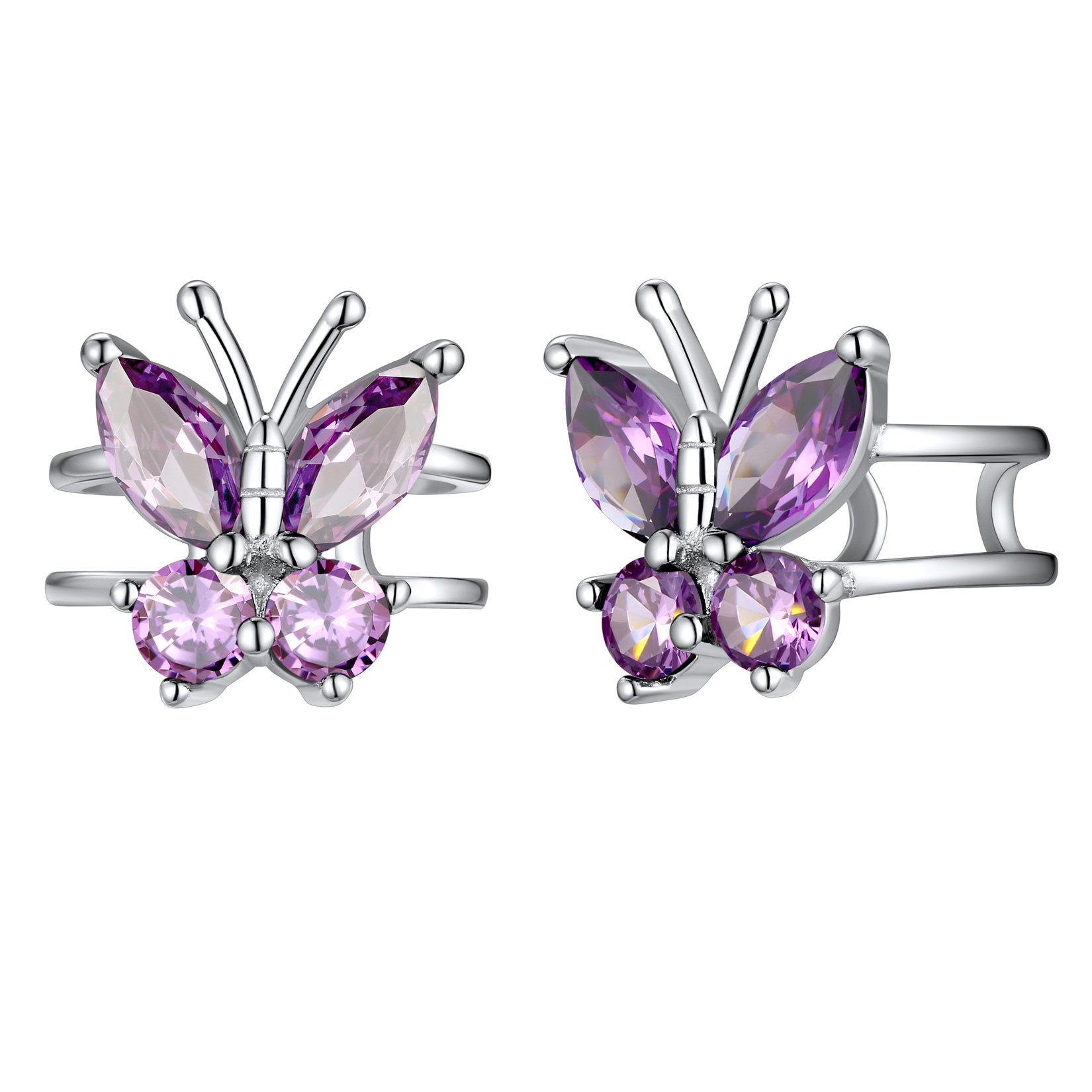 Birthstone Butterfly Ear Cuff in Alexandrite