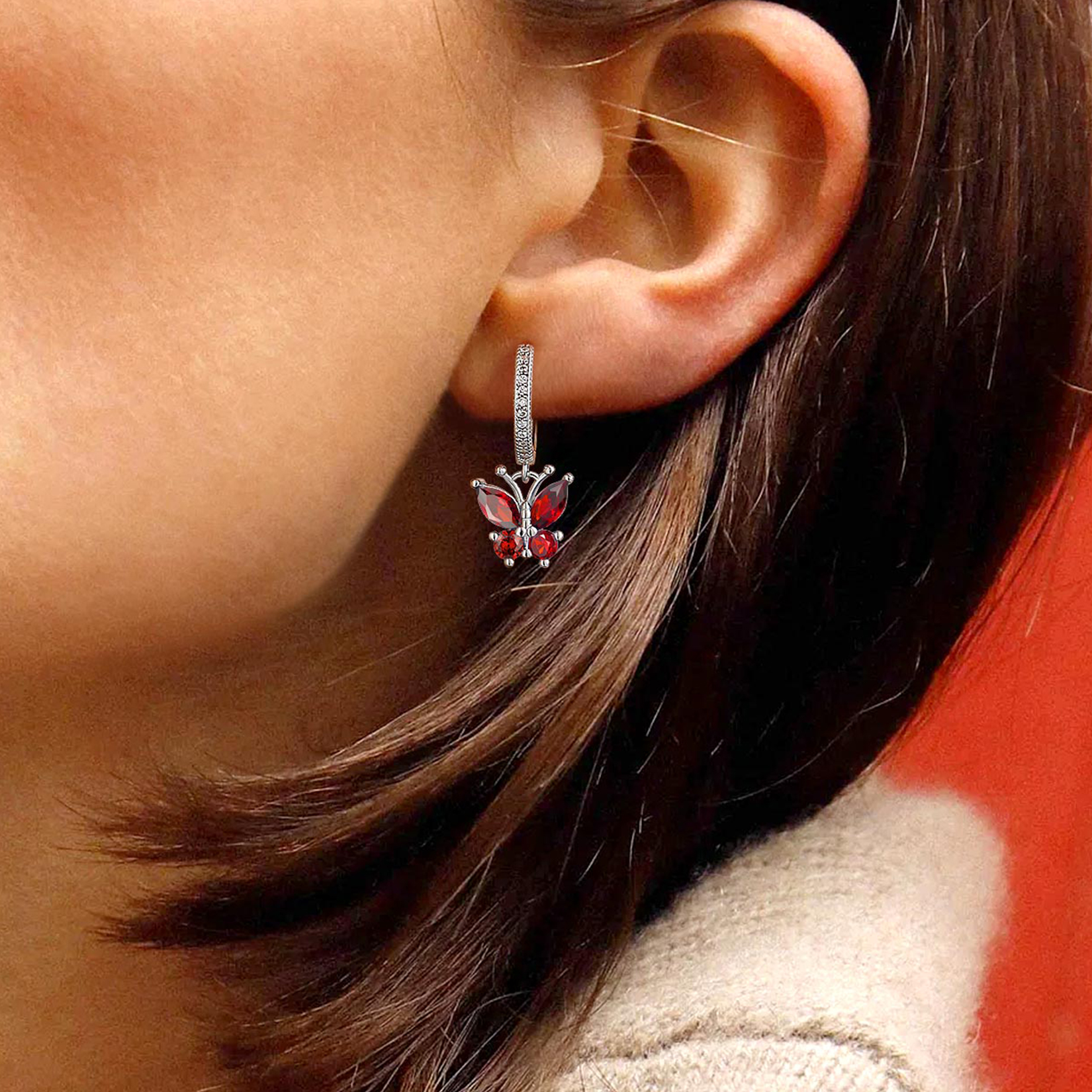 Birthstone Butterfly Huggie Hoop Earrings for Women-02