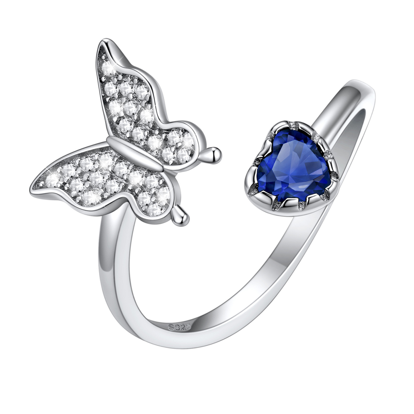 Birthstone Butterfly Ring in Sapphire