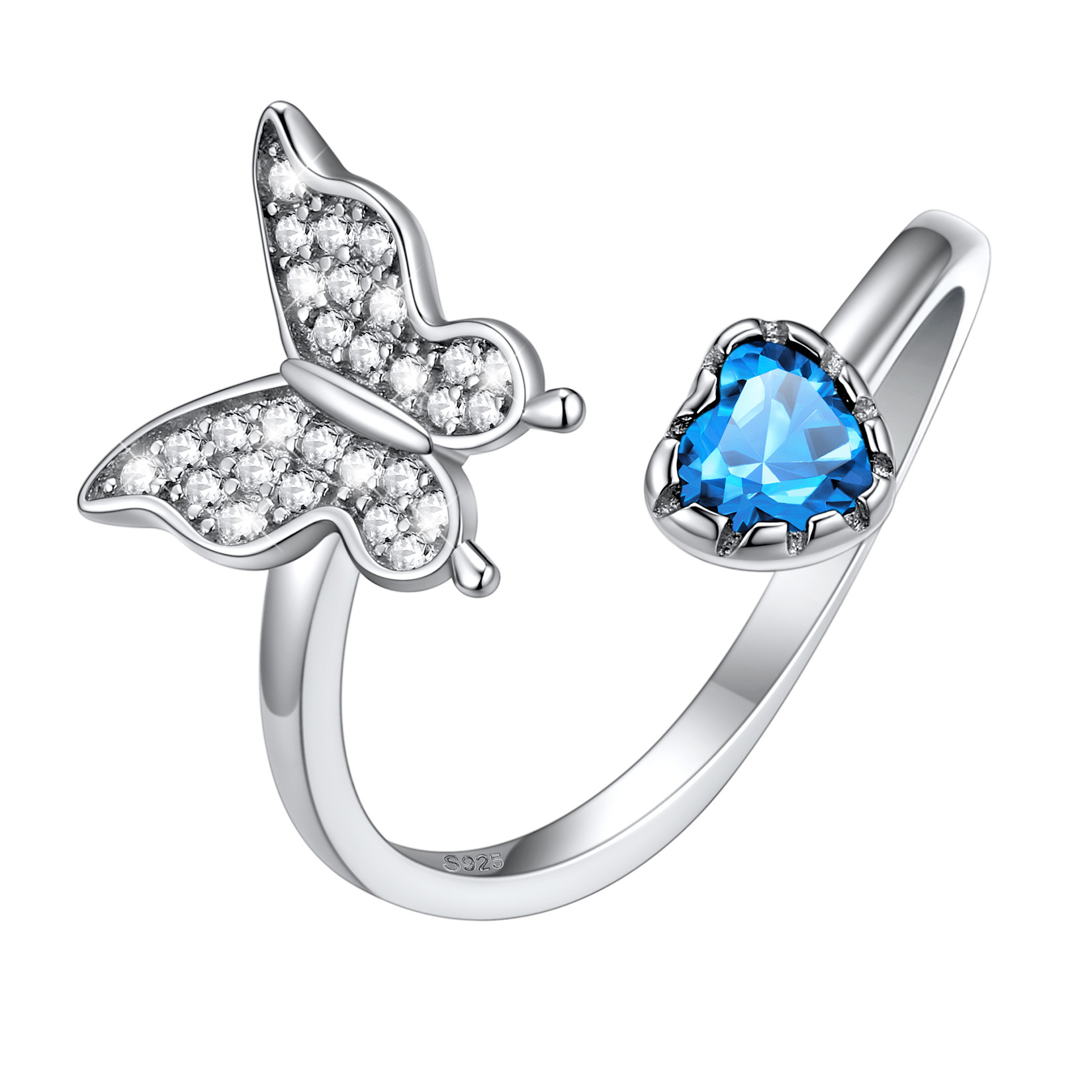 Birthstone Butterfly Ring in Tanzanite