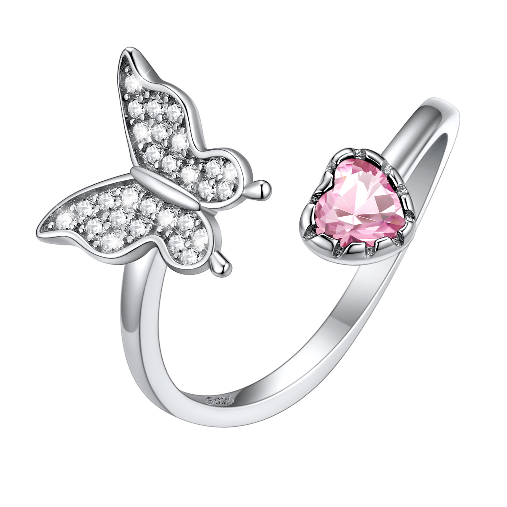Birthstone Butterfly Ring in Tourmaline