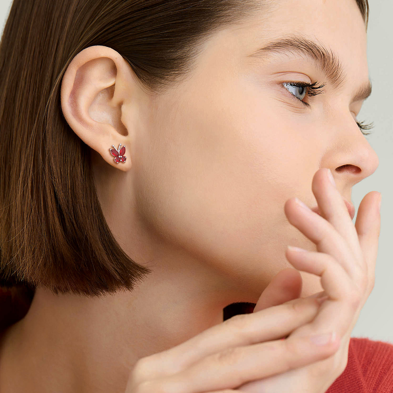 Birthstone Butterfly Stud Earrings for Women-01