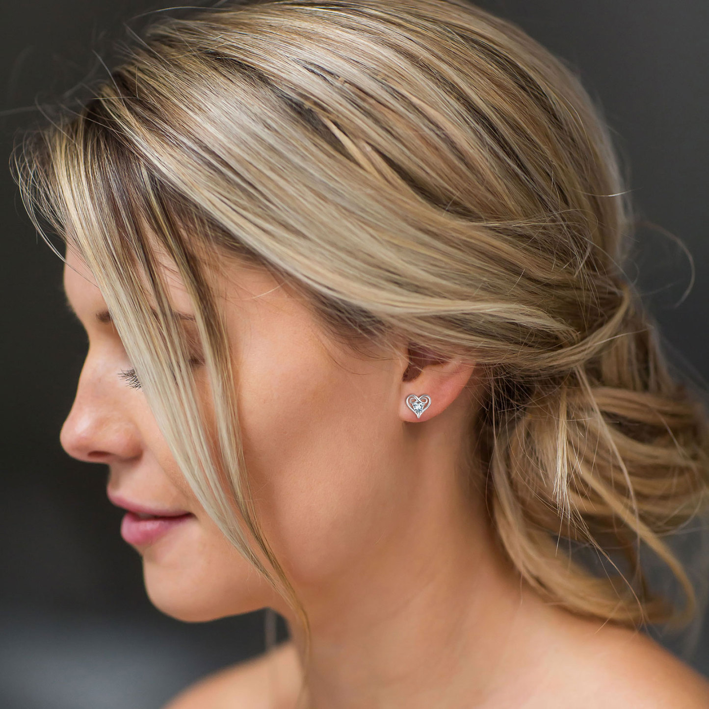 Birthstone Infinity Heart Stud Earrings for Women-02