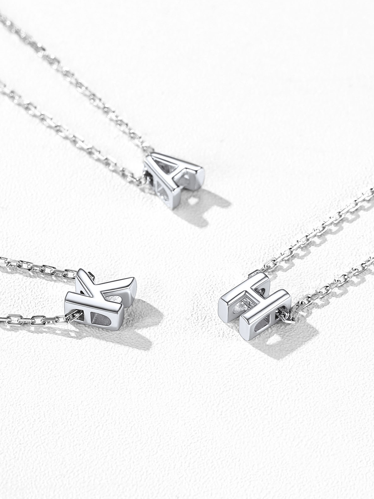 Initial Rolo Link Anklet in Silver