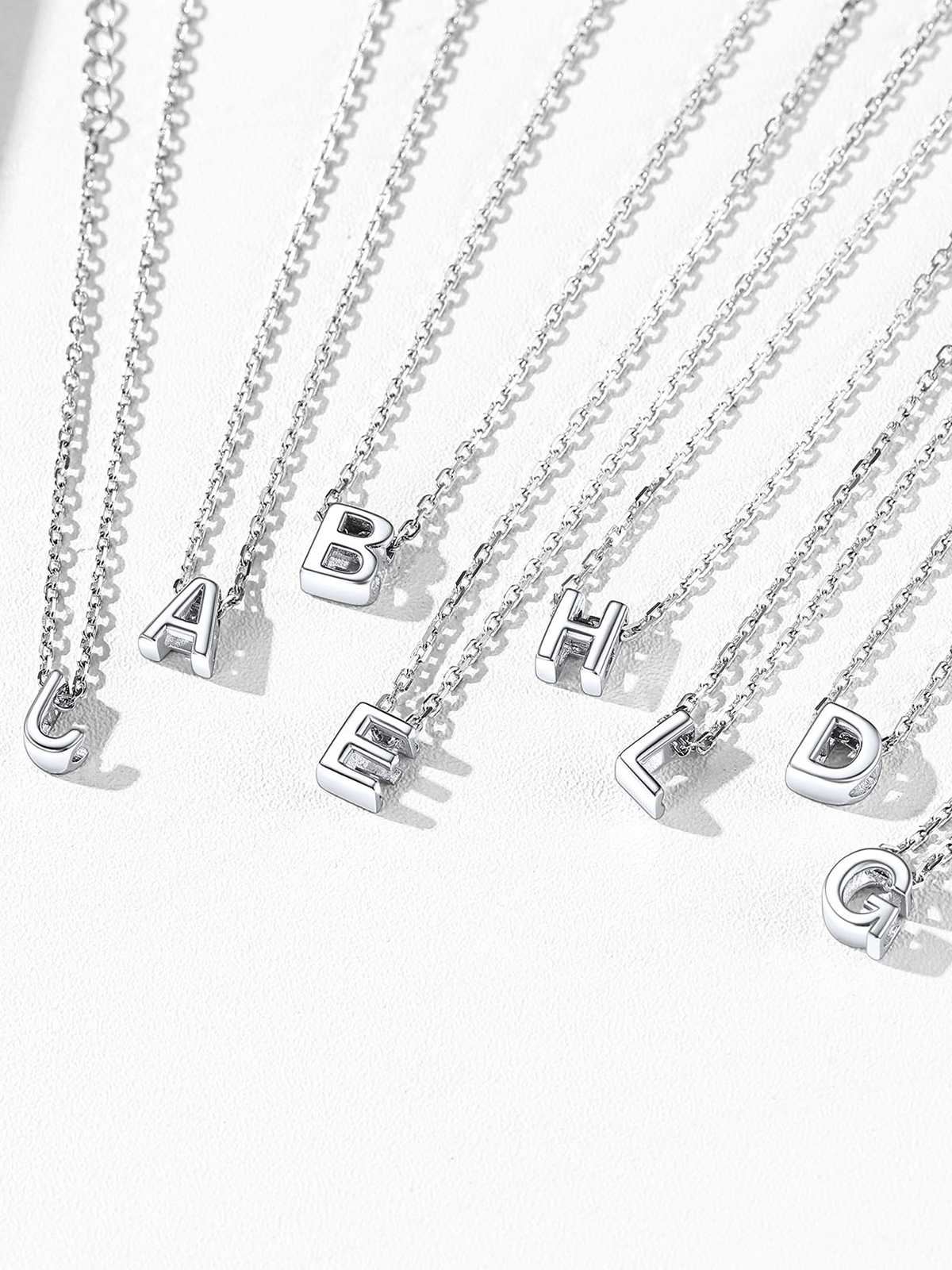 Initial Rolo Link Anklet in Silver