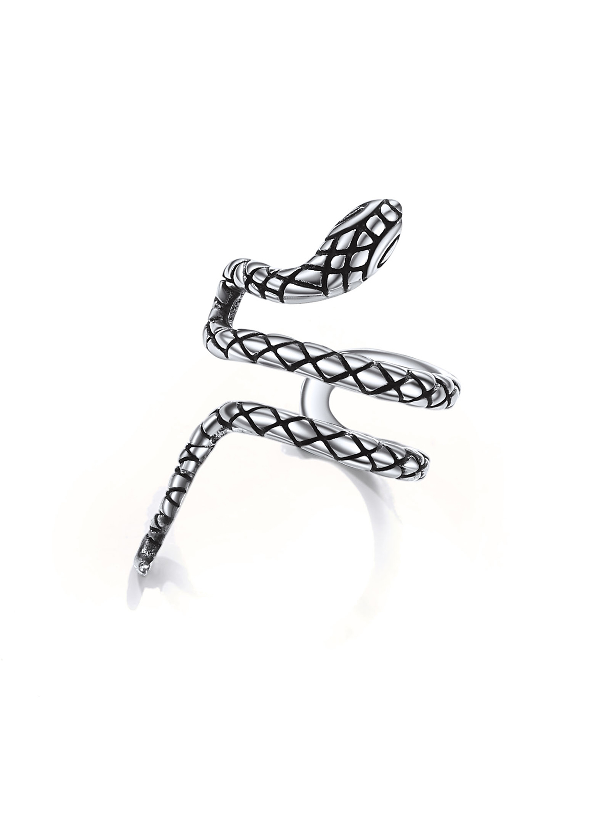 Snake Ear Cuff Animal Earrings in Sterling Silver