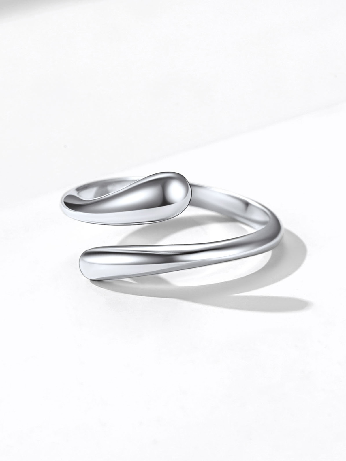 Adjustable Teardrop Foot Toe Ring in Silver