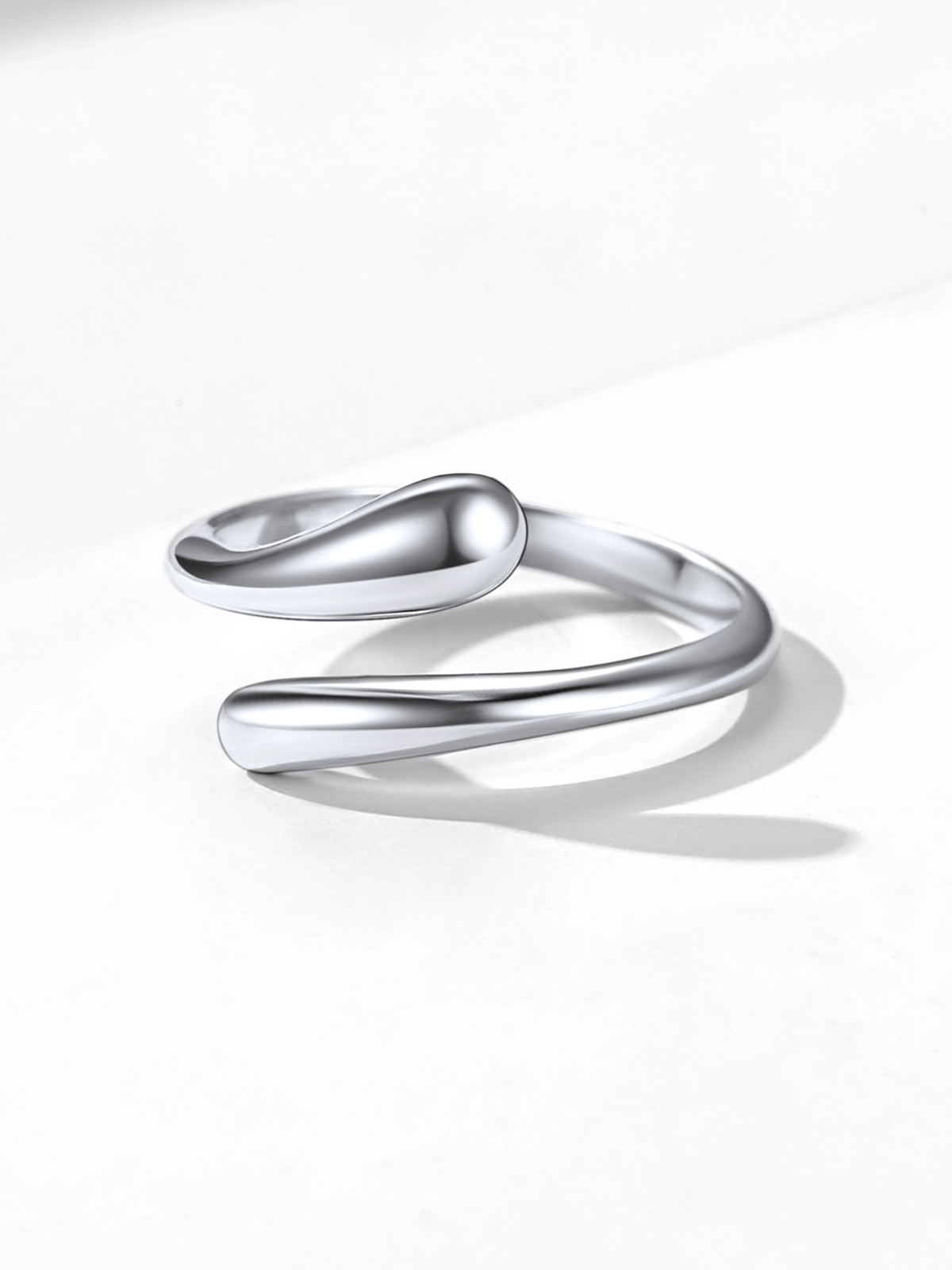 Adjustable Teardrop Foot Toe Ring in Silver