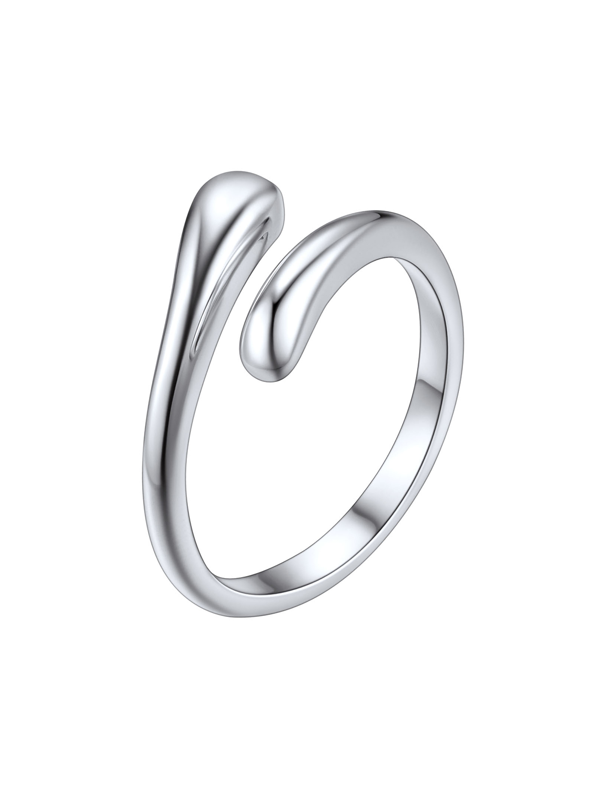 Adjustable Teardrop Foot Toe Ring in Silver