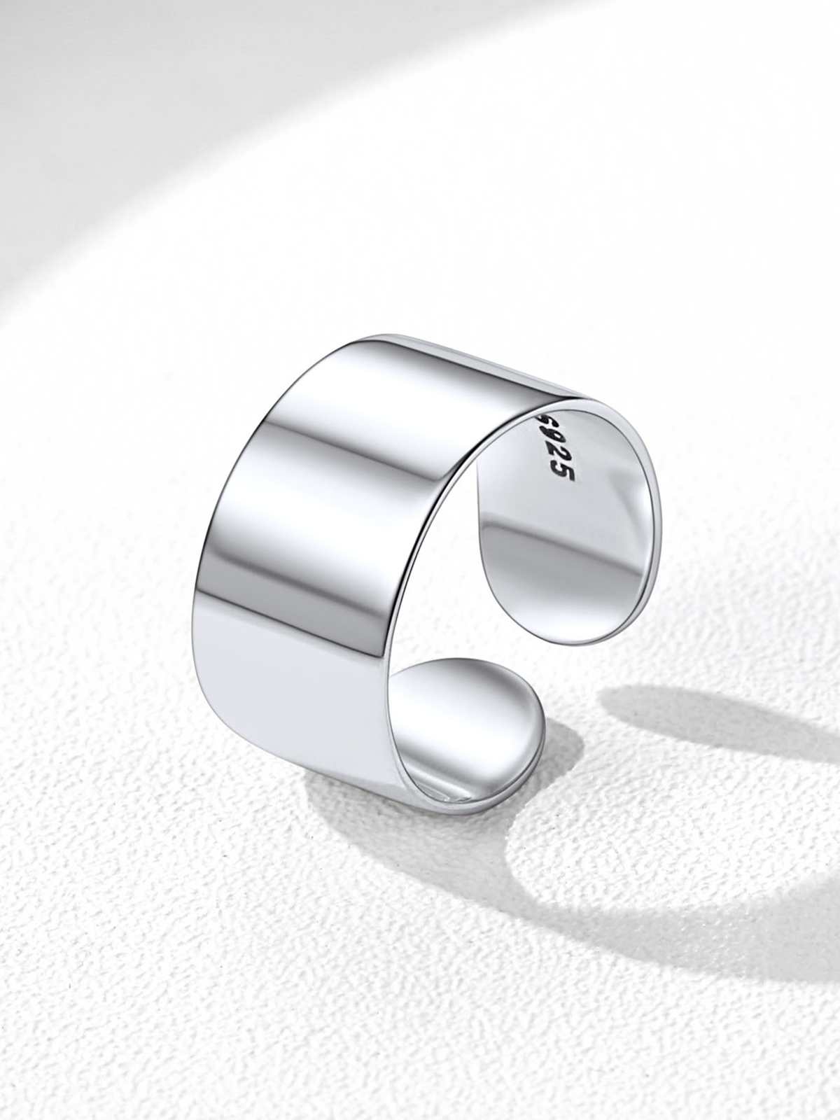 Adjustable 8mm Band Foot Toe Ring in Silver