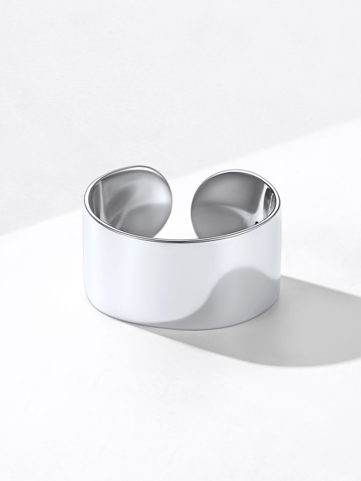 Adjustable 8mm Band Foot Toe Ring in Silver