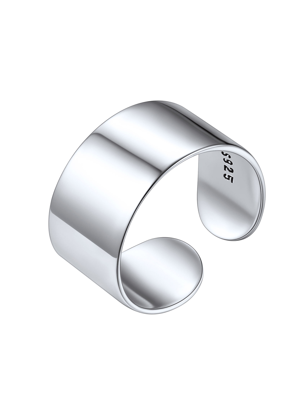Adjustable 8mm Band Foot Toe Ring in Silver
