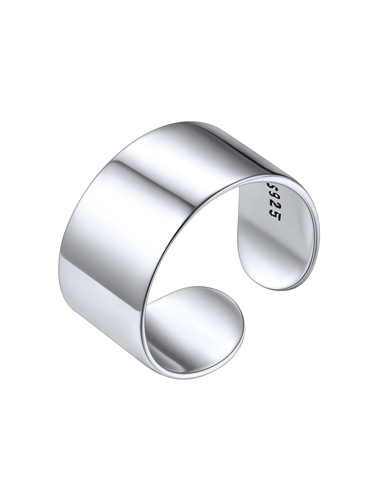 Adjustable 8mm Band Foot Toe Ring in Silver