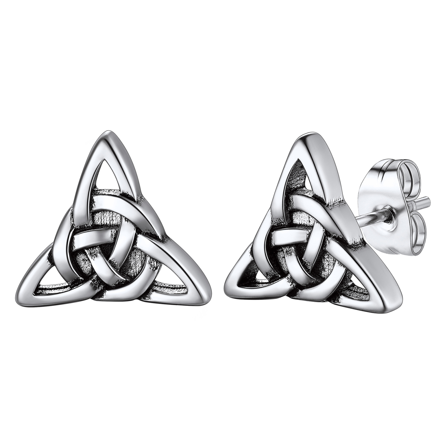 Celtic Knot Stud Earrings in Stainless Steel