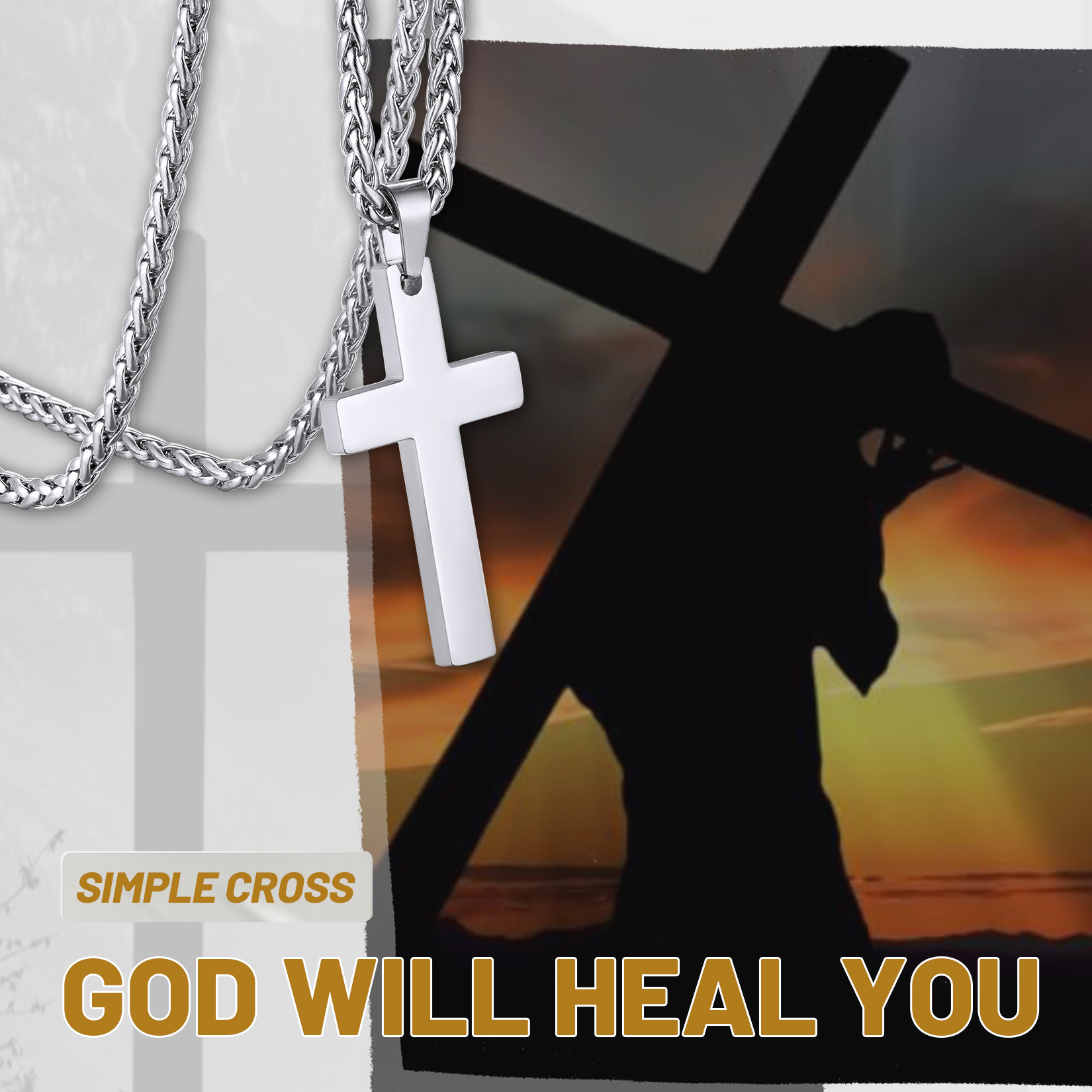 Cross Pendant Necklace, Religious Jewelry