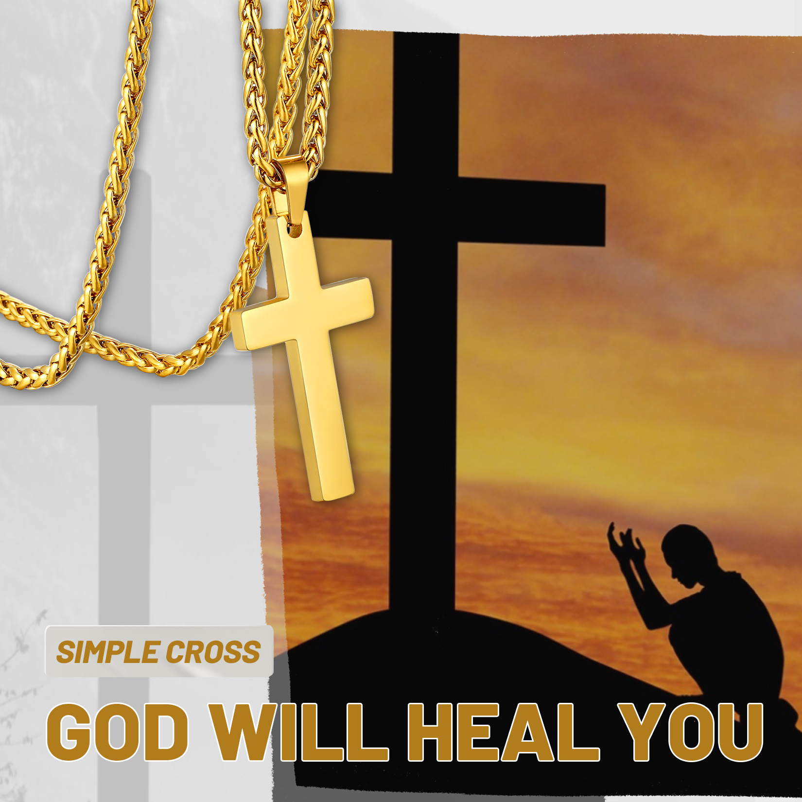 Cross Pendant Necklace, Religious Jewelry