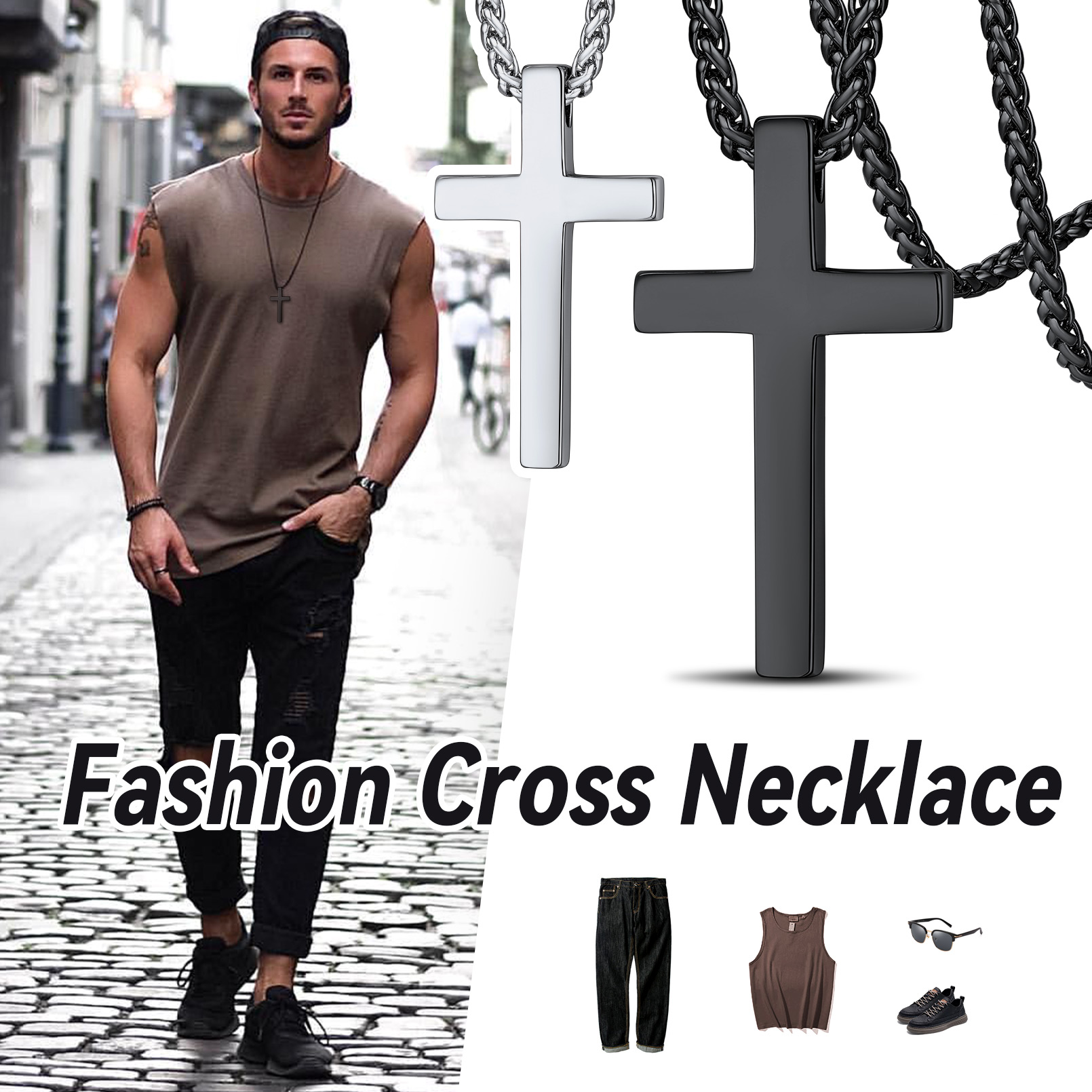 Cross Pendant Necklace, Religious Jewelry