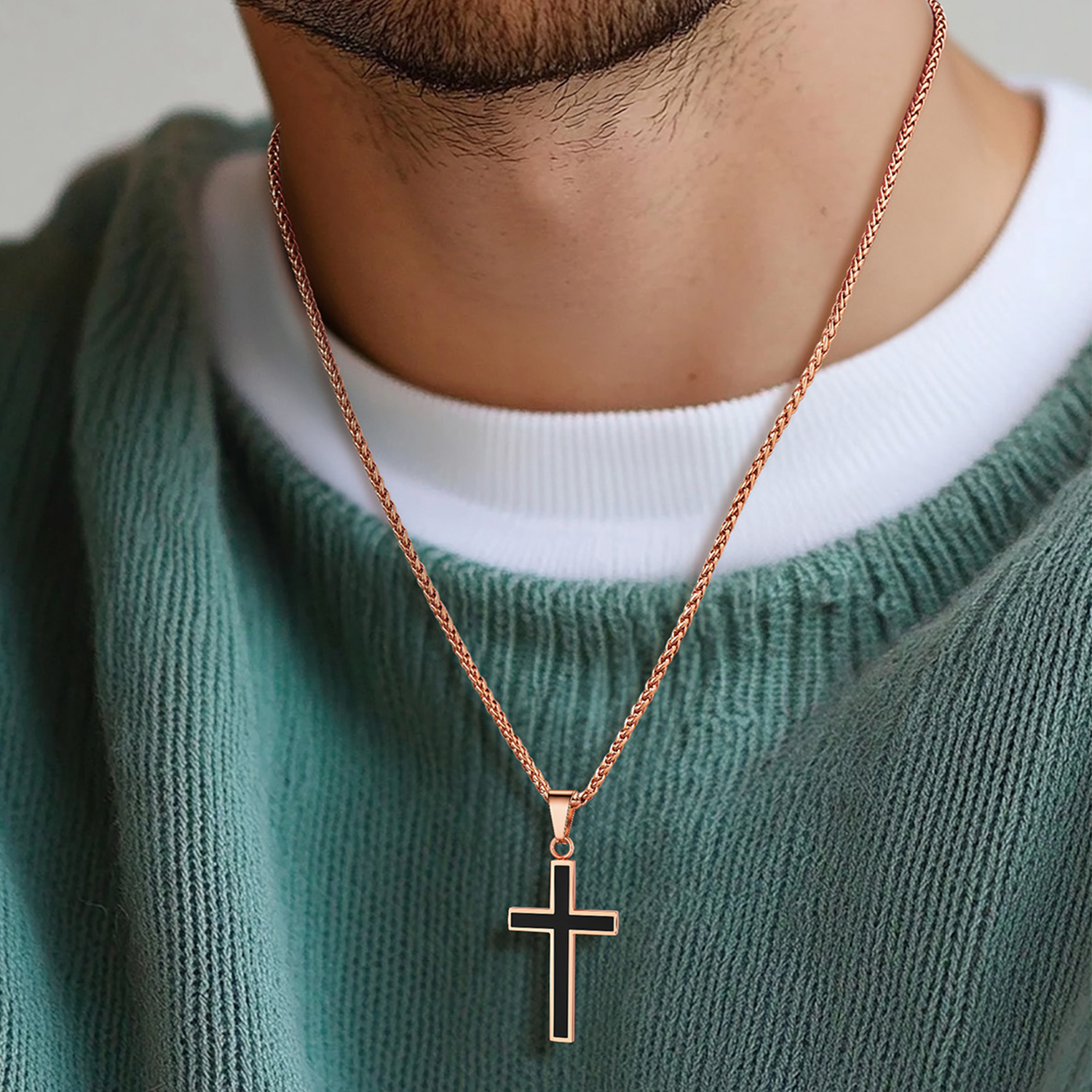 Cross Pendant Necklace for Men-01