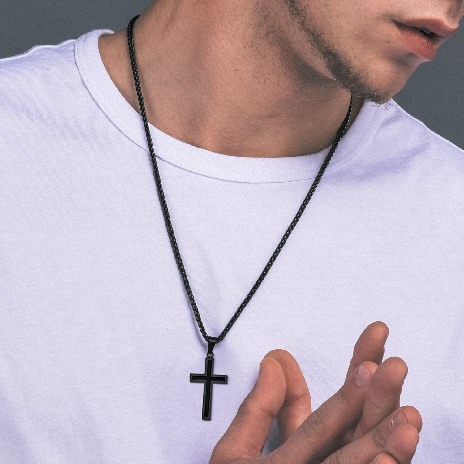 Cross Pendant Necklace for Men-01
